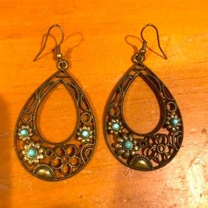 Turquoise Flower Earrings